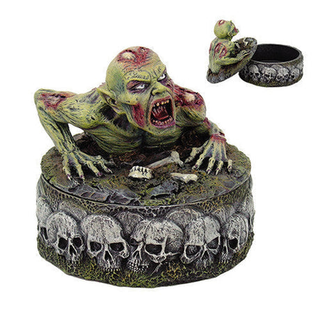 4.5" Zombie with Skull and Bones Trinket Box - Magick Magick.com