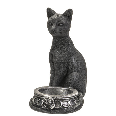 4.7" Black Cat Tealight Candle Holder - Magick Magick.com
