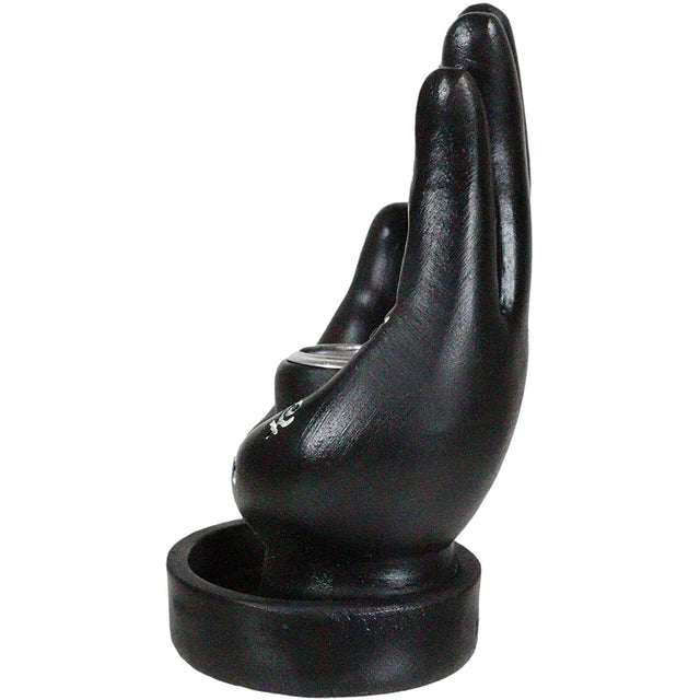 4.7" Palmistry Hand Backflow Incense Burner - Black - Magick Magick.com