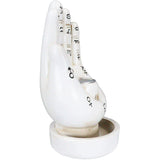 4.7" Palmistry Hand Backflow Incense Burner - White - Magick Magick.com