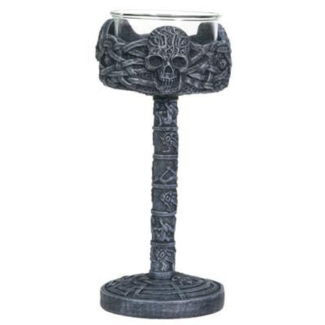 4.75" Celtic Skull Votive Candle Holder - Magick Magick.com