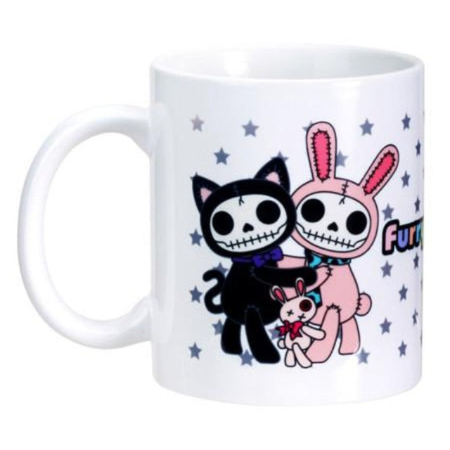 4.75" Ceramic Furrybones Mug - Bun Bun & Mao Mao - Magick Magick.com