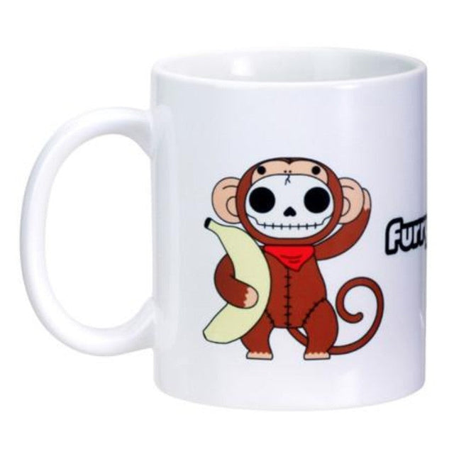 4.75" Ceramic Furrybones Mug - Munky - Magick Magick.com