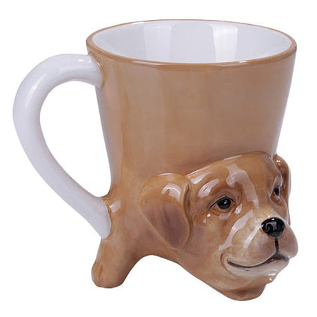 4.75" Ceramic Mug - Bottoms Up Dog - Magick Magick.com