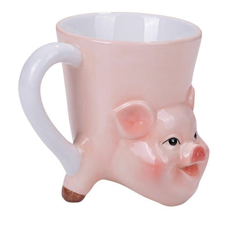 4.75" Ceramic Mug - Bottoms Up Pig - Magick Magick.com