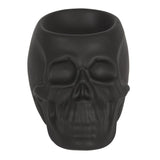 4.75" Ceramic Oil Burner - Black Skull - Magick Magick.com