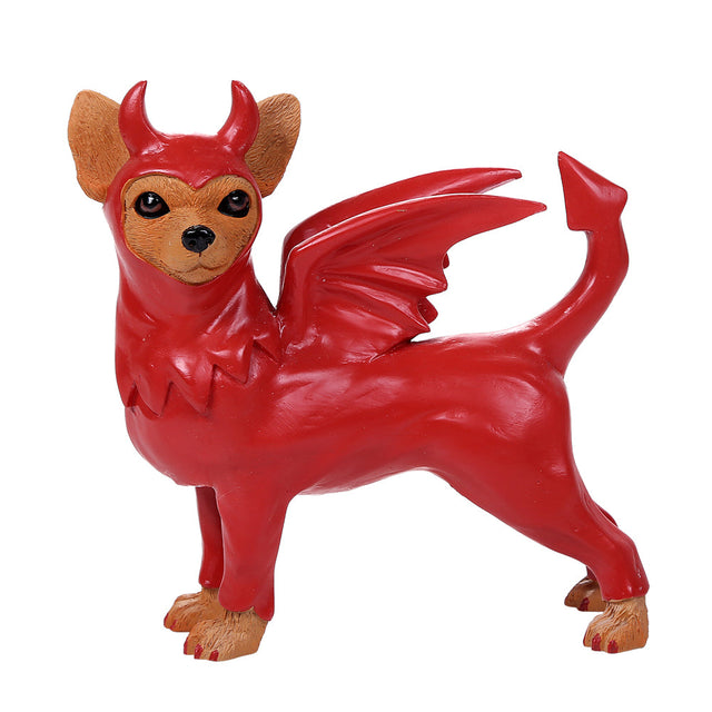 4.75" Chihuahua in Satan Costume Statue - Magick Magick.com