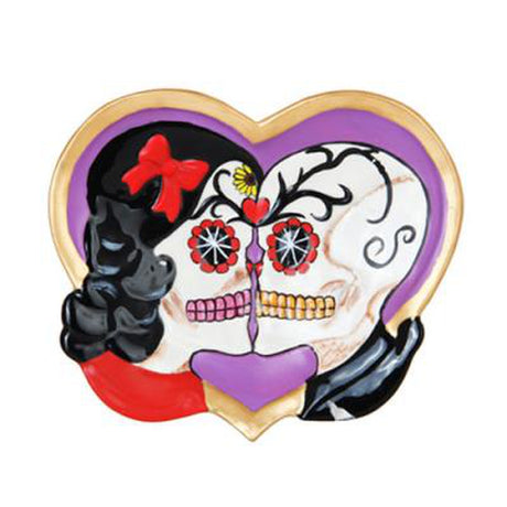 4.75" Day of the Dead Heart Dish - Lovers - Magick Magick.com