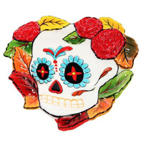 4.75" Day of the Dead Heart Dish - Sugar Skull - Magick Magick.com