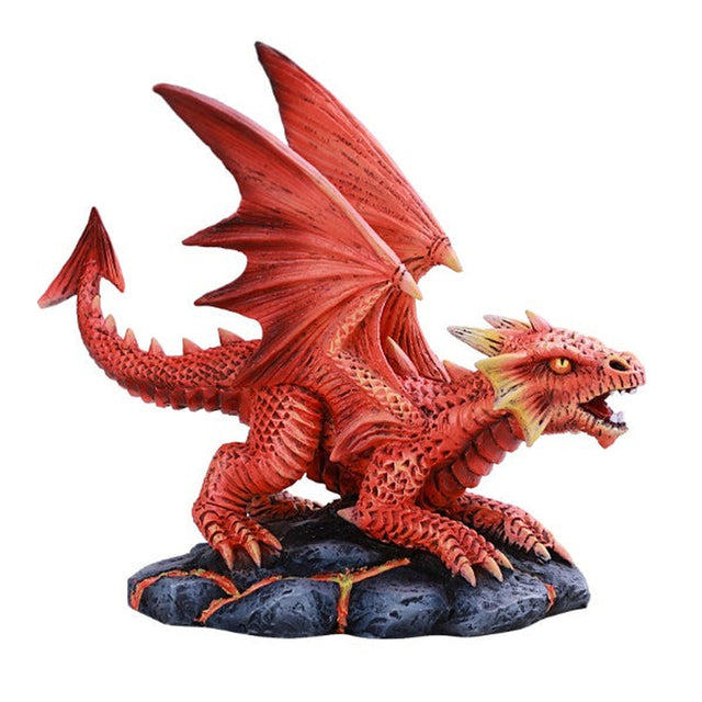 5" Anne Stokes Dragon Statue - Fire Dragon Wyrmling - Magick Magick.com