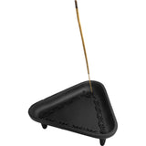 5" Cast Iron Incense Holder Triangle - Triple Moon with Pentacle - Magick Magick.com