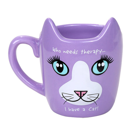 5" Ceramic Mug - Therapy Cat - Magick Magick.com
