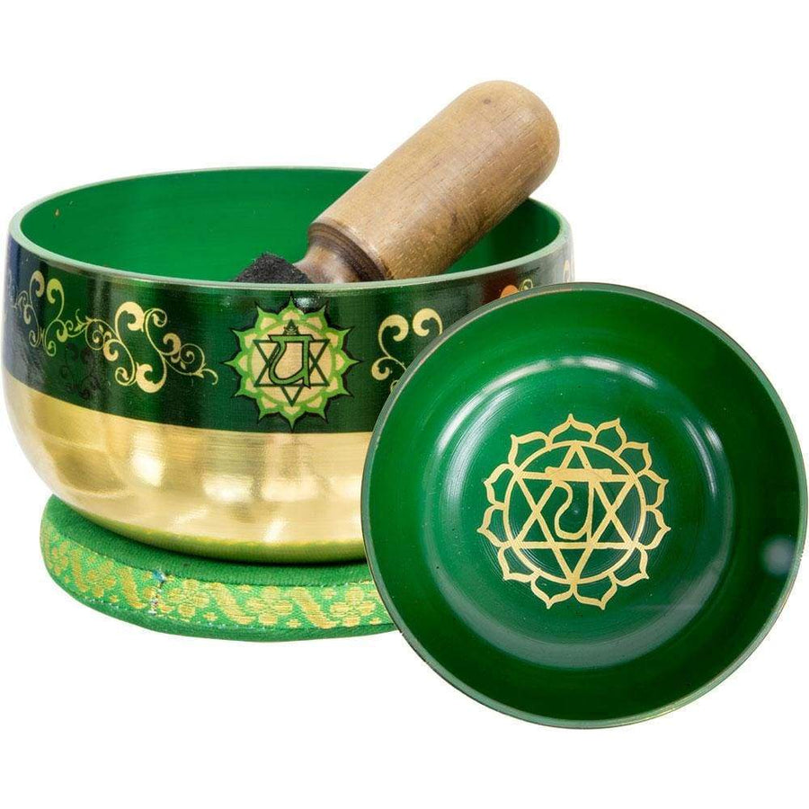 5" Chakra Singing Bowl - Printed Heart - Magick Magick.com