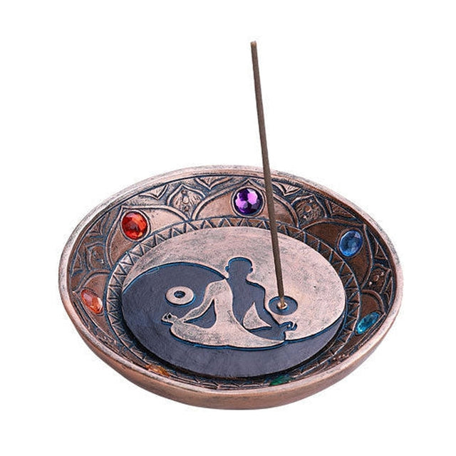 5" Chakra Yin Yang Stick Incense Burner - Magick Magick.com