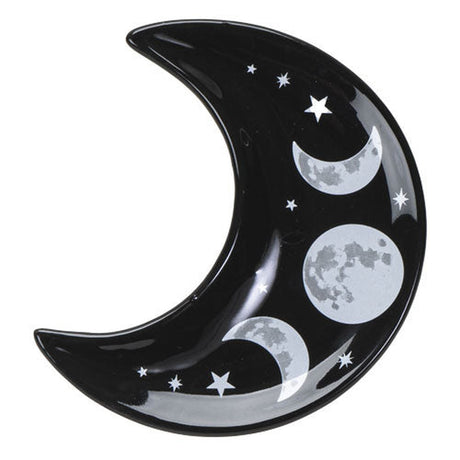 5" Crescent Moon Ceramic Trinket Bowl - Magick Magick.com