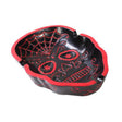 5" Day of the Dead Ashtray - Black Red Sugar Skull - Magick Magick.com