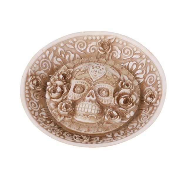 5" Day of the Dead Skull Stick Incense Burner - Magick Magick.com