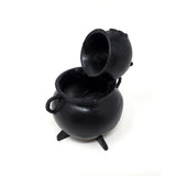 5" Polyresin Backflow Incense Burner - Cauldron - Magick Magick.com