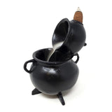 5" Polyresin Backflow Incense Burner - Cauldron - Magick Magick.com