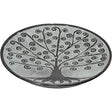 5" Soapstone Round Incense Holder - Tree of Life - Black - Magick Magick.com