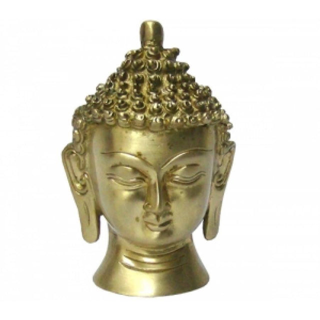 5" Solid Brass Buddha Head - Magick Magick.com