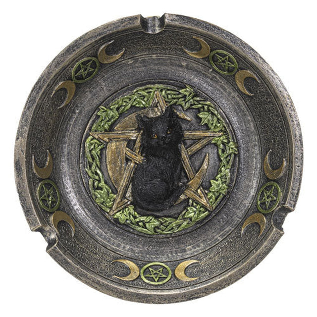 5" Triple Moon Cat Ashtray - Magick Magick.com