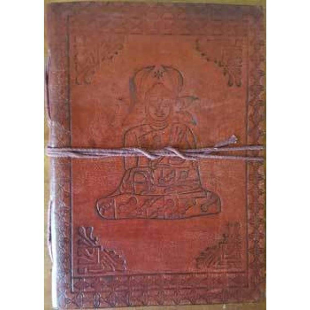 5" x 7" Buddha Leather Blank Book with Cord - Magick Magick.com