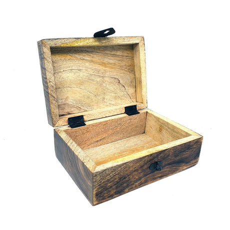 5" x 7" Carved Wood Box - Moon Phase - Magick Magick.com