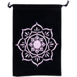5" x 7" Embroidered Unlined Velvet Bag - Lotus - Magick Magick.com