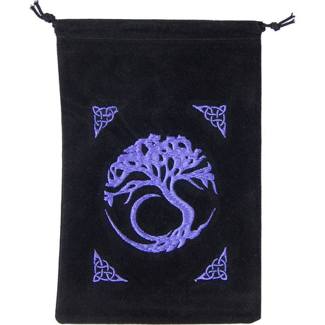 5" x 7" Embroidered Unlined Velvet Bag - Tree of Life - Magick Magick.com