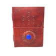 5" x 7" Evil Eye Stone Embossed Leather Blank Book with Cord - Magick Magick.com