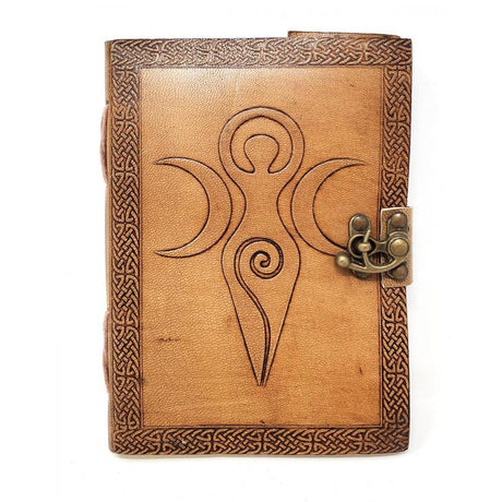 5" x 7" Goddess of Earth Embossed Leather Journal with Latch - Magick Magick.com