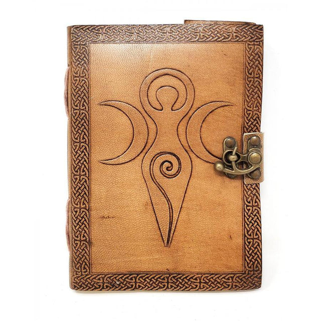 5" x 7" Goddess of Earth Leather Blank Book with Latch - Magick Magick.com