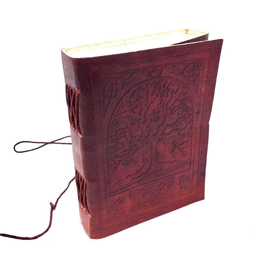 5" x 7" Tree of Life Leather Blank Book with Cord - Magick Magick.com