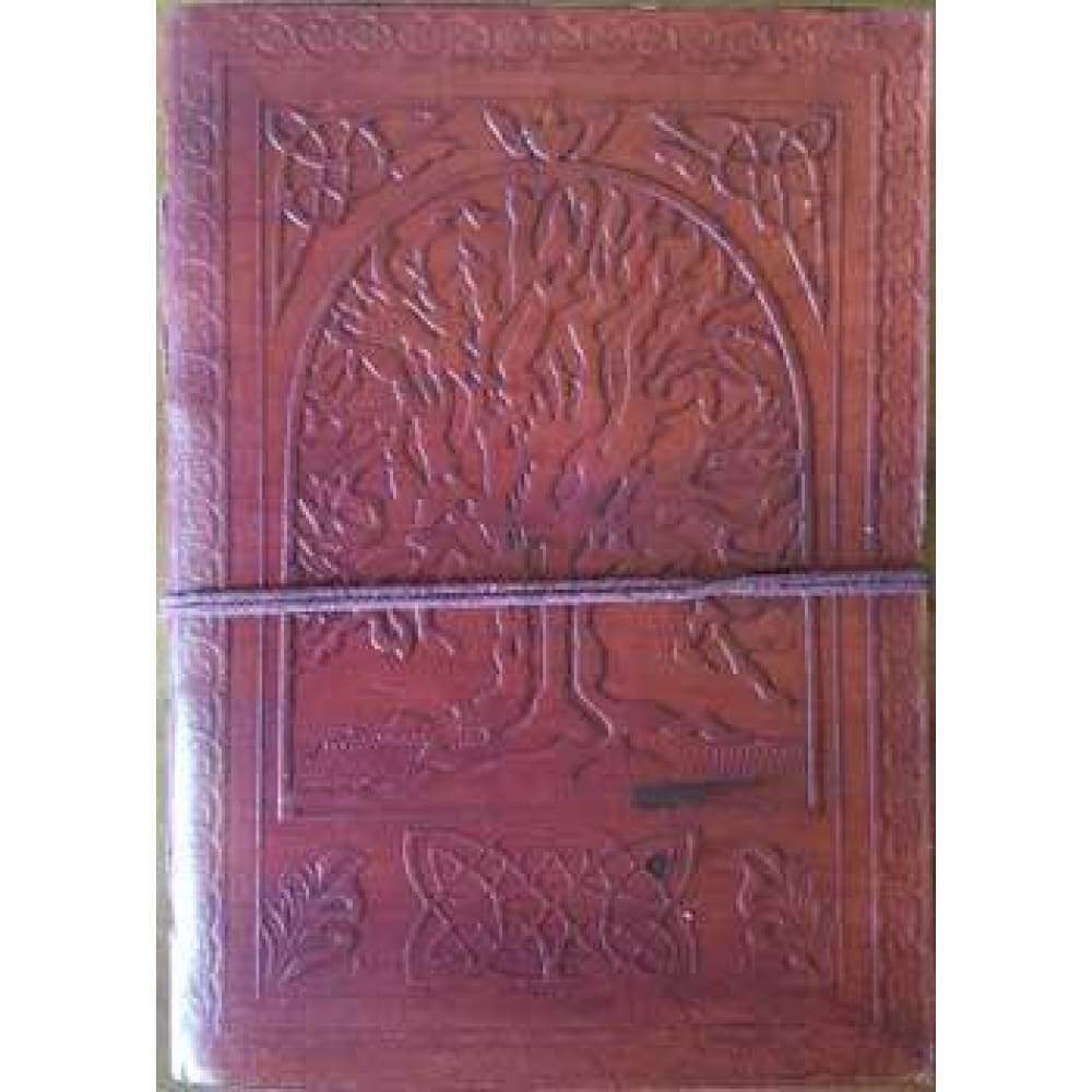 5" x 7" Tree of Life Leather Blank Book with Cord - Magick Magick.com