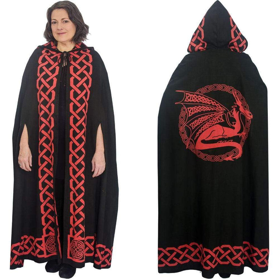 52" Cotton Cloak - Red Dragon - Magick Magick.com