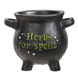 5.11" Witches Cauldron Herbs for Spells Terracotta Planter Pot - Magick Magick.com