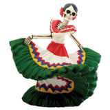 5.25" Day of the Dead Statue - Dancing Senorita Green - Magick Magick.com