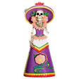 5.25" Day of the Dead Statue - Senorita Purple - Magick Magick.com