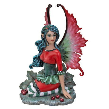 5.25" Fairy Statue - Holly Christmas Fairy - Magick Magick.com