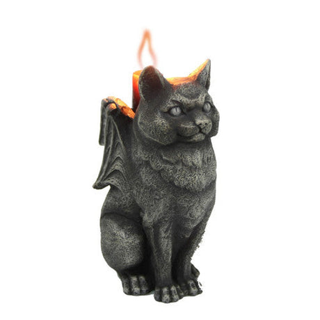 5.25" Gargoyle Cat Candle Holder - Magick Magick.com