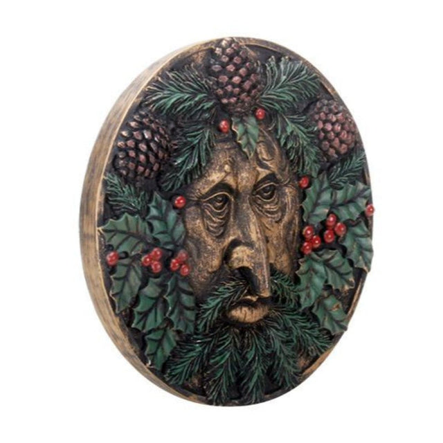 5.5" Greenman Winter Wall Plaque - Magick Magick.com