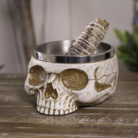 5.5" Skull Smudge Bowl - Magick Magick.com