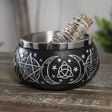 5.5" Triple Moon Pentagram Smudge Bowl - Magick Magick.com