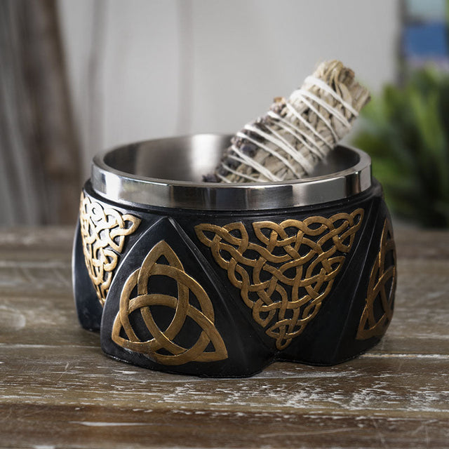 5.5" Triquetra Smudge Bowl - Magick Magick.com