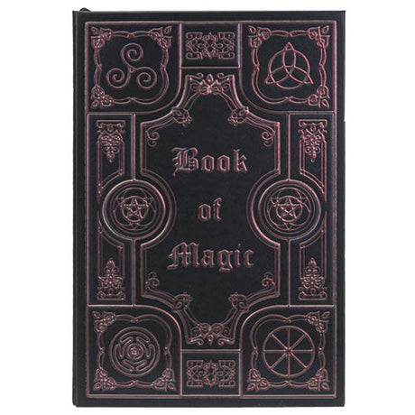 5.5" x 8.25" Hardcover Journal - Embossed Book of Magic - Magick Magick.com