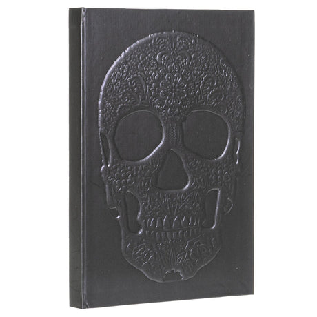 5.5" x 8.25" Hardcover Journal - Embossed Floral Skull - Magick Magick.com