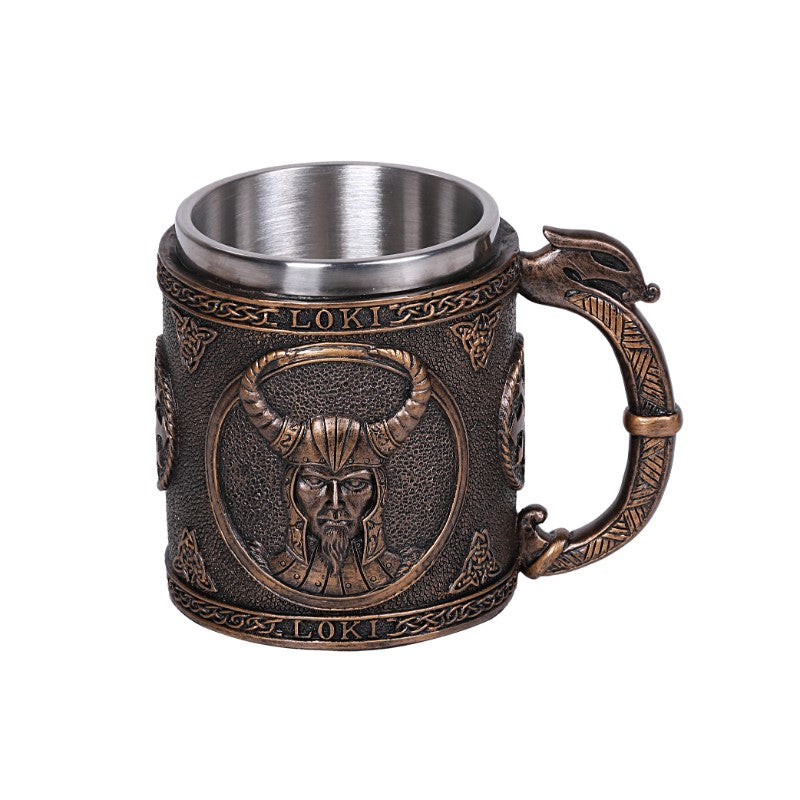 5.75" Stainless Steel Resin Mug - Loki - Magick Magick.com