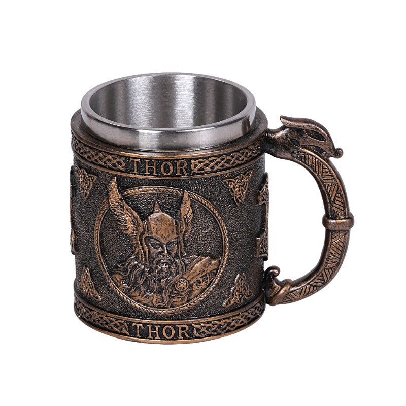 5.75" Stainless Steel Resin Mug - Thor - Magick Magick.com