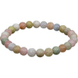 6-7 mm Elastic Bracelet Round Beads- Morganite - Magick Magick.com